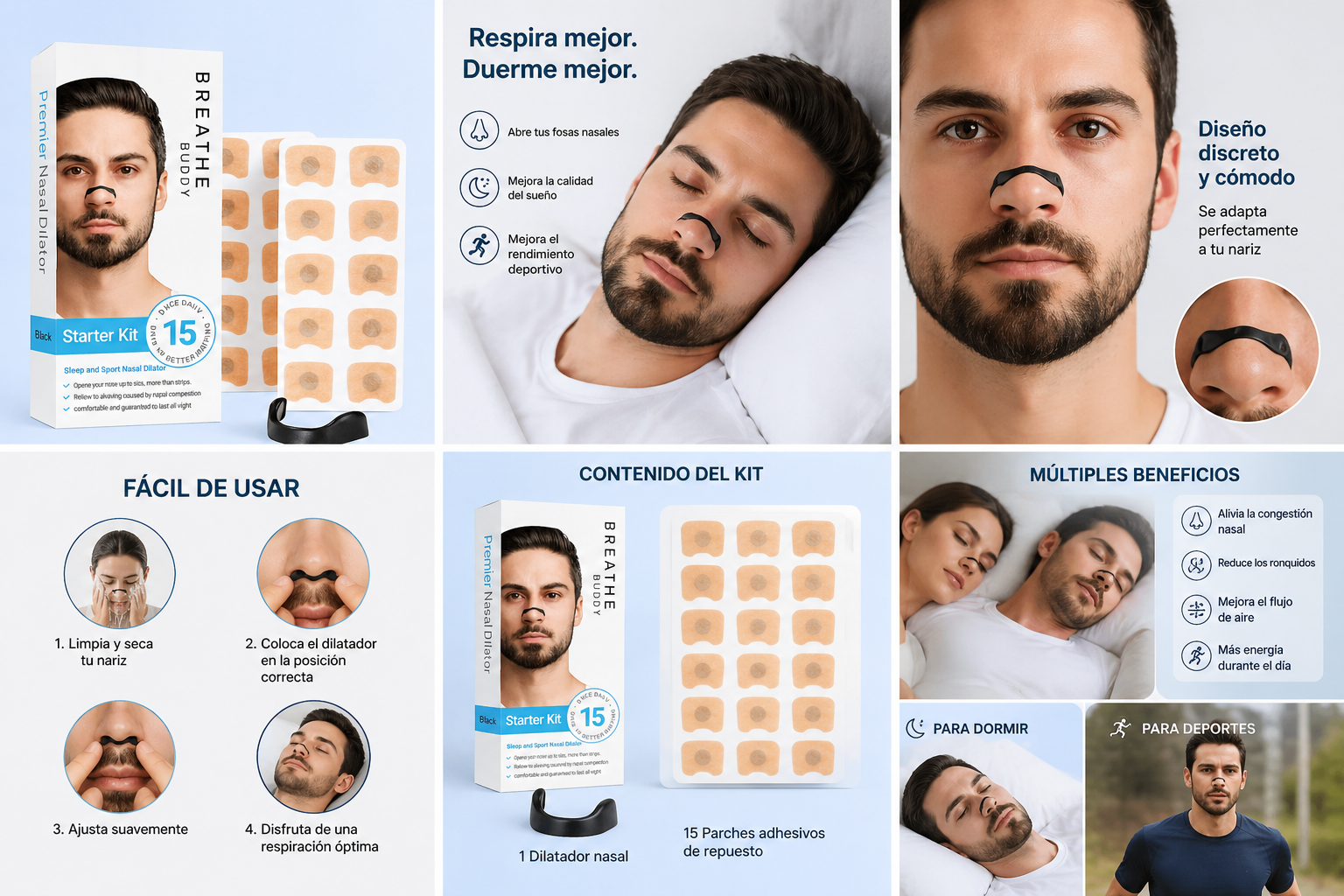 Respira Mejor en 2 Seg - Dilatador Nasal RespiraPlus Magnético
